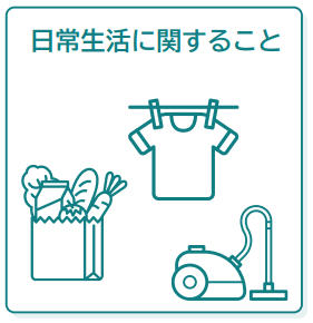 ケアマネジャーに相談できることとして、「日常生活に関すること」を説明しています。