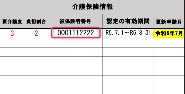 被保険者番号の説明画像